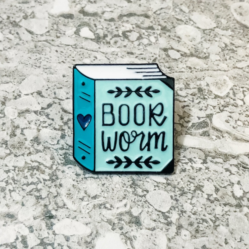 Book Worm Enamel Pin